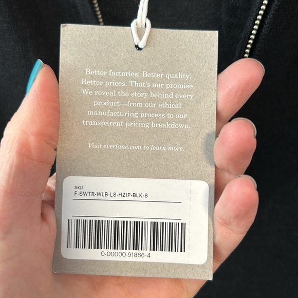NWT Everlane The Luxe Merino Half-Zip Sweater - Picture 9 of 15